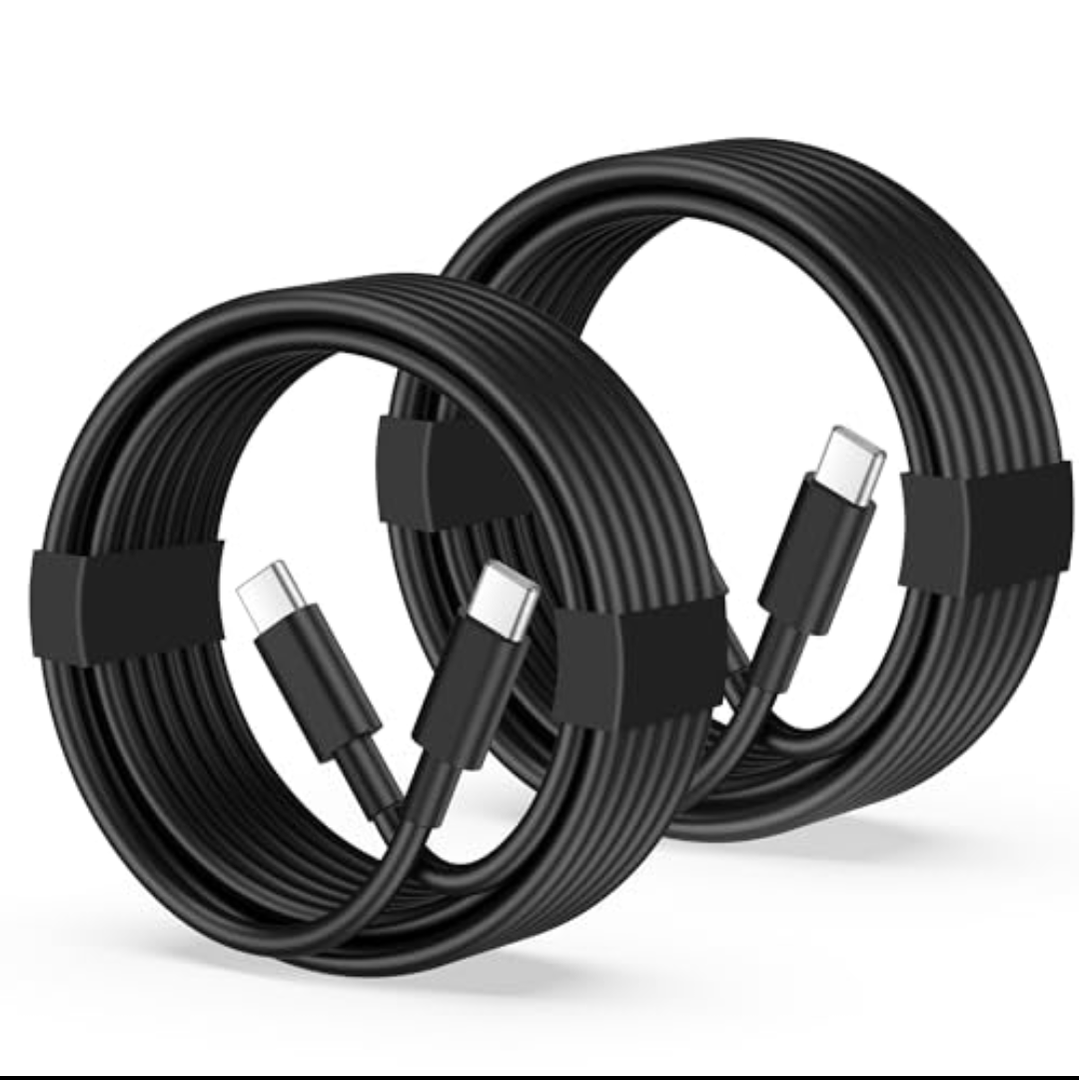 2 x USB C to USB C Cable, 2-Pack 6FT 60W Fast Charging Cable Type C Charger Cord for iPhone 17/17 Pro/17 Pro Max/Air/16/15 Pro Max/Plus, iPad, MacBook, Galaxy S25/S24/S23, Pixel 10/9/8/7, Tablet, Android