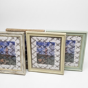 Vintage Picture Frame, Wood Leaves Colorful, 10 x 12 inches