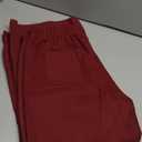 Famulily Womens Dress Pants High Waist Wide Leg Pants Button Down Dressy Work Capri Pants with Pockets Wine L
