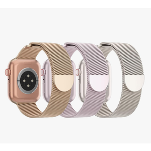 3 Pack Mesh Metal Band Compatible with Apple Watch Band 38mm 40mm 41mm 42mm 44mm 45mm 46mm 49mm, Stainless Steel Magnetic Loop Strap for iWatch Ultra/2 Series 10/9/8/SE/7/6/5/4/3/2/1 Men Women