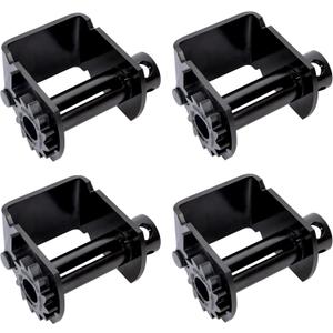 4 Pack Sliding Winch, Heavy Duty Sliding Winch for Flatbed Trailers, Trucks and Winches, Painted Durable Carbon-Steel Construction, Standard Sliding Tie Down Winch (Black)