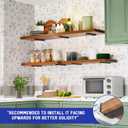 Goovilla Shelf Bracket, Heavy Duty Floating Shelf Brackets 4 inch Long, 6 Pack Brackets for Shelves, Black Coated Metal Wall Shelf Support Brackets with 1/5 Inch Thick and 160 lb. Load Capacity