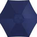 6.5FT Patio Umbrella Replacement Canopy, Market Umbrella Top, Outdoor Garden Table Umbrella Canopy for 6 Ribs, Yard Umbrella Fabric Cover,Canopy Only