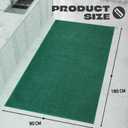 Hargiis Kitchen Rug, Rubber Non Slip Kitchen Rugs Washable, Absorbent Runner Mat for Floor, Machine Washable Standing Mats for in Front of Sink, Laundry, Entryway, Hallway (Dark Green, 71" 35.5")
