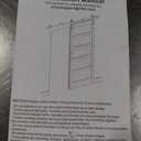 Fredbeck 48x96 inch White Barn Door with 8FT Sliding Door Hardware Kit Included & Handle, MDF, Solid PVC Surface, DIY Assembly, 5-Panel