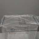 2 Pack Large Stackable Storage Bins, Plastic Container Organizer with Open Front, Pantry Organizers and Storage for Potato, Onion, Fruit and Vegetable, Clear Kitchen Laundry Organizer with Lid