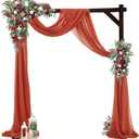7.3FT Wooden Wedding Arch Stand Square Wood Arch Wedding Arbor for Ceremony Party Proposal Scene Garden