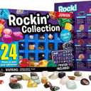 XXTOYS Rocks Collection 24 PCS Rock and Mineral Education Set Gemstones for Kids Geology Gem Kit with Tigers Eye Rose Quartz Red Jasper and More Identification Guide STEM Science Education
