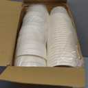 Fulmoon 100 Pack Paper Soup Containers with Lids Disposable Paper Food Containers with Vented Lid Kraft Ice Cream Cake Dessert Cups Soup Bowl for Party Hot Food Fruit Microwave(8 oz,White)