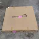 35" Wood Round Mirror, Rustic Wall Mirror with Thick Frame, Large Round Mirrors for Wall Decor, Wooden Circle Beveled Mirrors for Entryway, Farmhouse, Washed White