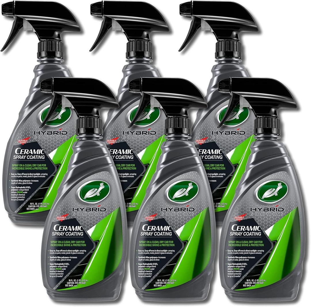 Turtle Wax 53409-6PK Hybrid Solutions Ceramic Spray Coating, Incredible Shine and Protection for Car Paint, Extreme Water Beading, Safe for Cars, Trucks, Motorcycles, RV's and More, 16 oz. (Pack of 4)