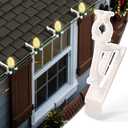 Minetom 200 Pack All-in-One Christmas Light Clip for C7 C9 Christmas String Lights, Christmas Light Plastic Clips for Roof and Gutter, Shingle Clips Outdoor