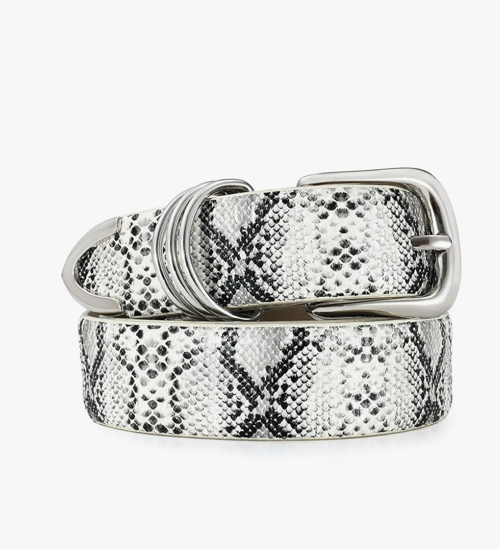 Women's Leather Belts with Gold Buckle Fashion Leather Waist Belt Elegant Ladies Belts for Jeans Dress & Casual Wear