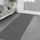 Gifeas Ultra Soft Modern Runner Rugs for Living Room Bedroom, 2x6 Feet Dark Grey Thickened Memory Foam Indoor Solid Minimalist Carpets, Non-Slip Comfy Area Rug for Boys Girls Nursery Room Home Decor