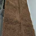 LOCHAS Luxury Bathroom Rug Shaggy Bath Mat 24 x 60 Inch, Washable Non Slip Bath Rugs for Bathroom Shower, Soft Plush Chenille Absorbent Carpets Mats, Brown