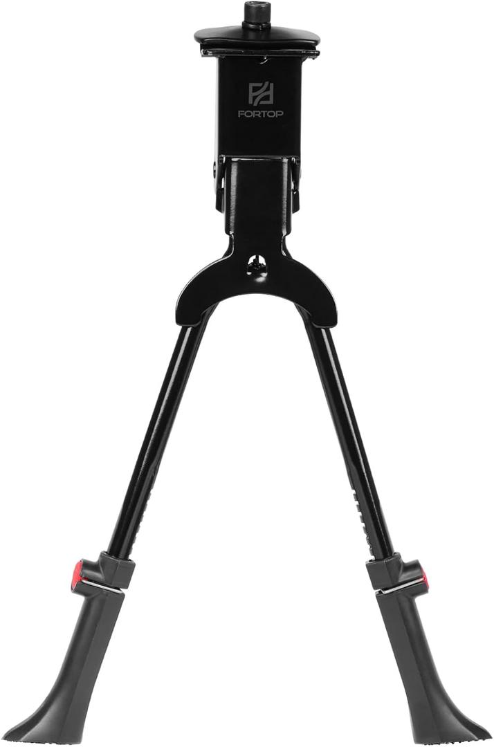 Bike Kickstand, Heavy Duty Center Mount Double Bicycle Kickstand for Adult Bikes, Adjustable Stand Fits 2429 Inch Bikes