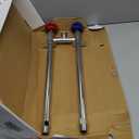 WHK 12 Inch Frost Free Outdoor Water Spigot Faucet Supply Hot and Cold Outdoor Water Faucet 1/2 Inch MIP X 3/4 Inch Hose Bibb Freeze Proof Hose Bib Wall Hydrant Sillcock(Brass,Chrome)