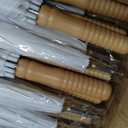 36 Pcs Wedding Stick Umbrellas Bulk, 41 Inch Large Canopy Umbrellas with Wooden Handle Windproof Rainproof for Outdoor Wedding Party Decor Bride Shower Photo Props