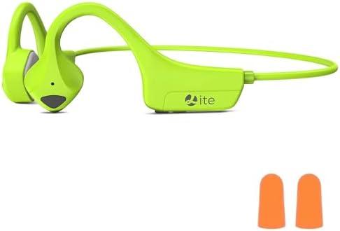 YouthWhisper Bone Conduction Headphones, Open Ear Bluetooth 5.0 Headset, Lightweight Sweatproof Wireless Sport Earphones with HD Microphone, 8H Playtime for Running, Cycling, Workouts