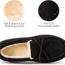 HomeTop Women's Moccasins House Slippers Memory Foam Indoor Outdoor Ladies Shoes, 10 US 