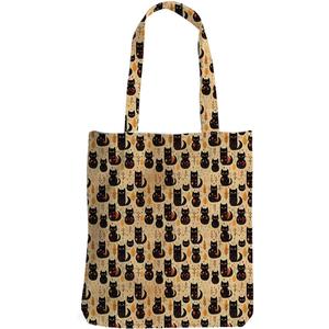 Cute Fall Halloween Cat Gifts Tote Bag for Women - Retro Autumn Beach & Reusable Grocery Bags Fall Decor for Women, Niece, Friend, Daughter - Christmas, Halloween, Thanksgiving & Birthday Gifts