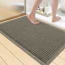 Smiry Waffle Bath Mat 36x24, Extra Soft Absorbent Bathroom Rugs, Non Slip Machine Washable Quick Dry Bath Rugs for Bathroom Floor, Tub, Shower, Home Decor Accessories, Green