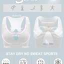 RUNNING GIRL High Impact Sports Bras for Women,Racerback Running Bra Workout Crop Tank Tops Longline Sports Bra Push up (White, L)