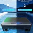 (2026 Upgrade) WAVIO Solar Powered Robotic Pool Skimmer Surface Cleaner with APP Support Dual Charging Options Smart Obstacle Avoidance 24/7 Continuous Cleaning Ideal for Above Ground Pool Gray