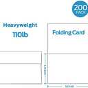 Ohuhu Blank White Cards and Envelopes 200 Pack - 4.25" x 5.5" Heavyweight Folded Cardstock and A2 Envelopes for DIY Greeting Cards Wedding Birthday Invitations Baby Shower Thank You Cards and More