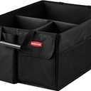 Rubbermaid Car Organizer, Collapsible Trunk Organizer, Multi-Compartment Car Storage Organization for Car Accessories, 3 Compartments Without Cover, 22.83"*16.54"*10.63"