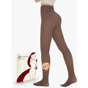 Fleece Lined Tights Women - Sheer Black Thermal Leggings Thick Warm Pantyhose Fake Translucent Dress for Cold Winter S