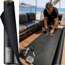 Marine Vinyl Faux Leather: 3 Yard Roll Black Upholstery Fabric 0.8mm Heavy Duty Boat Seat Faux Leather - UV, Waterproof & Scratch-Resistant for Boats Cars Sofa Repair