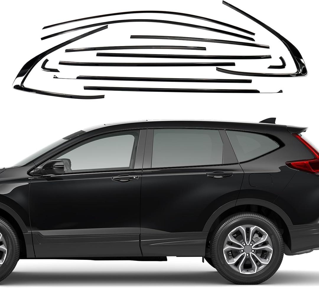 Stainless Steel Window Trim Chrome Delete for CRV 2017-2022 Black Window Trim Blackout Kit