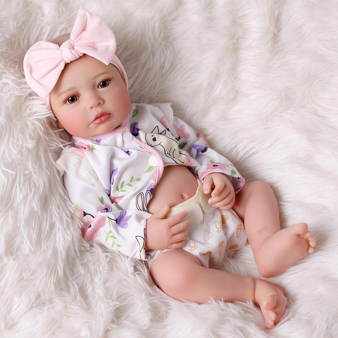 BABESIDE Reborn Baby Dolls - 20-inch Cute Soft Vinyl Realistic Baby Doll Real Life Baby Dolls with Complete Accessories Perfect for Cuddling, Playtime, and Gift Giving
