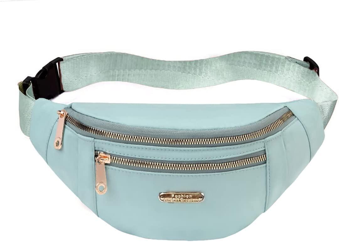 Fanny Packs Waist Bag for Women, Fashion Fanny Packs with Adjustable Strap for Travel Sports Running Blue