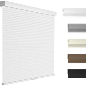 Boolegon Light Filtering Cellular Shades Cordless Pull Down Cellular Blinds Thermal Insulated Honeycomb Blinds for Windows, White (Custom Size, Light Filtering White)