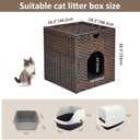 Cat Litter Box Enclosure, Hidden Litter Box Furniture with Litter Mat Space Saving Design, Side Entry Design, Removable Top for Easy Cleaning, Easy Assembly, Side Grip Cutouts for Easy Moving, Brown, 18.2'' L x 18.2'' W x 20.5'' H