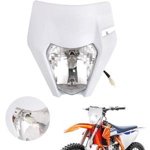 AnXin Dirt Bike LED Headlight,Motorcycle Head Light Kit Universal for EXC SXS SX EXC XC XCF XCW XCFW SXF SMR MX EGS 50 85 125 150 250 300 350 450 500 525 Enduro Supermoto White