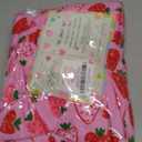 Softan Kids Bed Sheet Set, 3-Piece Twin Sheets Set, Microfiber Fitted Sheet with Corner Straps, Breathable & Silky Soft Pink Heart Strawberry Pattern Sheet and Pillowcase Sets