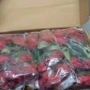 Kisflower 60 Pcs Burgundy Roses Artificial Flowers Bulk, Maroon Flowers Artificial Silk Roses with Stems for Decoration DIY Wedding Bouquet Bridal Shower Party Home Table Centerpieces Decor (Burgundy)