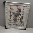 GULETHUN 12x16 Picture Frame, Ornate Ridged Embossed White Poster Frame, 12x16in