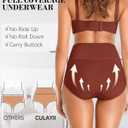 Eiggam Tummy Control Underwear Soft High Waisted Underwear Full Coverage Briefs Breathable Postpartum Cotton Womens Panties (M)