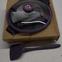 TIBORANG 8 in 1 Multipurpose 11 Inch 5 Qt Frying Pans Nonstick with Lid,Steamed Grid,PFOA-Free,Dishwasher&Oven Safe,Works with All Stovetops (Purple)