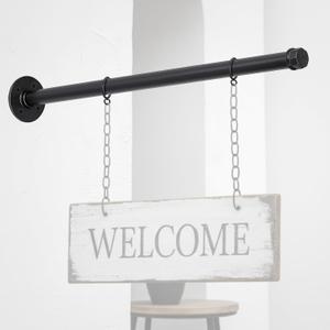 Zonon 24'' Hanging Sign Bracket with Adjustable Rings Street Holder Hanger Metal Wall Bracket with Mounting Hardware for Bussiness Shop Home Office Classroom Outdoor - No Sign