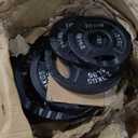 Fitvids Olympic Cast Iron 2-Inch Weight Plates Including 5FT Olympic Barbell Bar with Safely Locks, 100 Pounds Set (85 Lbs Plates + 15 Lbs Barbell Bar), Multiple Packages (Black)