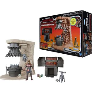 STAR WARS The Vintage Collection The Armorers Forge, The Mandalorian 3.75 Inch Collectible Playset with Action Figure