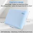 Memory Foam Pillows, Breathable Cooling Pillow, Patented Ergonomic Cervical Pillow for Neck Pain Relief, Soft Bed Pillow for Side, Back and Stomach Sleepers