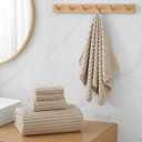 6-Piece Bath Towel Set(30"x60"), 2 Large Bath Towel Sheets, 2 Hand Towels and 2 Washcloths - Highly Absorbent Quick Dry Microfiber,Ultra Soft Towel Set for Bathroom (Beige)