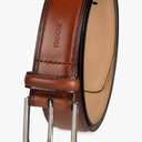 Haggar Men's Leather Dress Belt for Suits and Pants-Classic, Formal, Business, Work. Small (30-32)