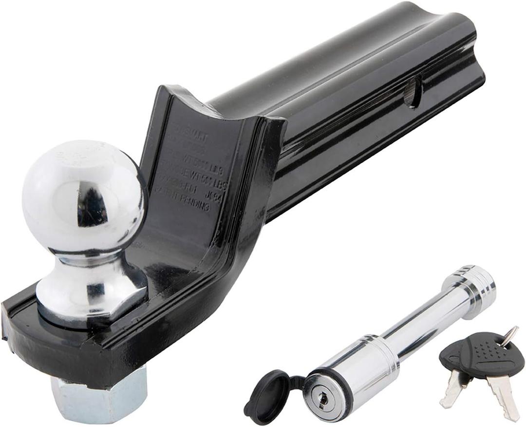 TOWSMART Class III, 5,000 lb., X-Mount Security Kit with 2 in. Drop x 3/4 in. Rise x 1 in. Shank Trailer Hitch Ball Mount, 2 in. Ball, 5/8 in. Locking Pin